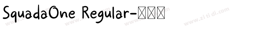 SquadaOne Regular字体转换